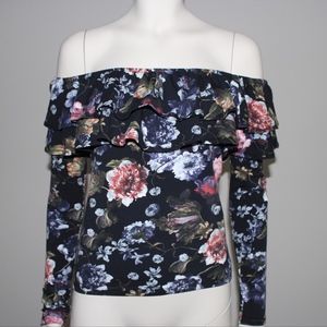 Off the shoulder ruffle top